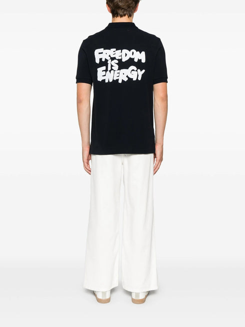 COMME DES GARÇONS SHIRT SLOGAN POLO